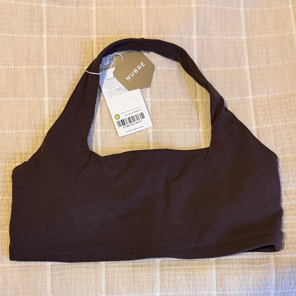 NWT BuffBunny Revolution Halter Sports Bra in Brown